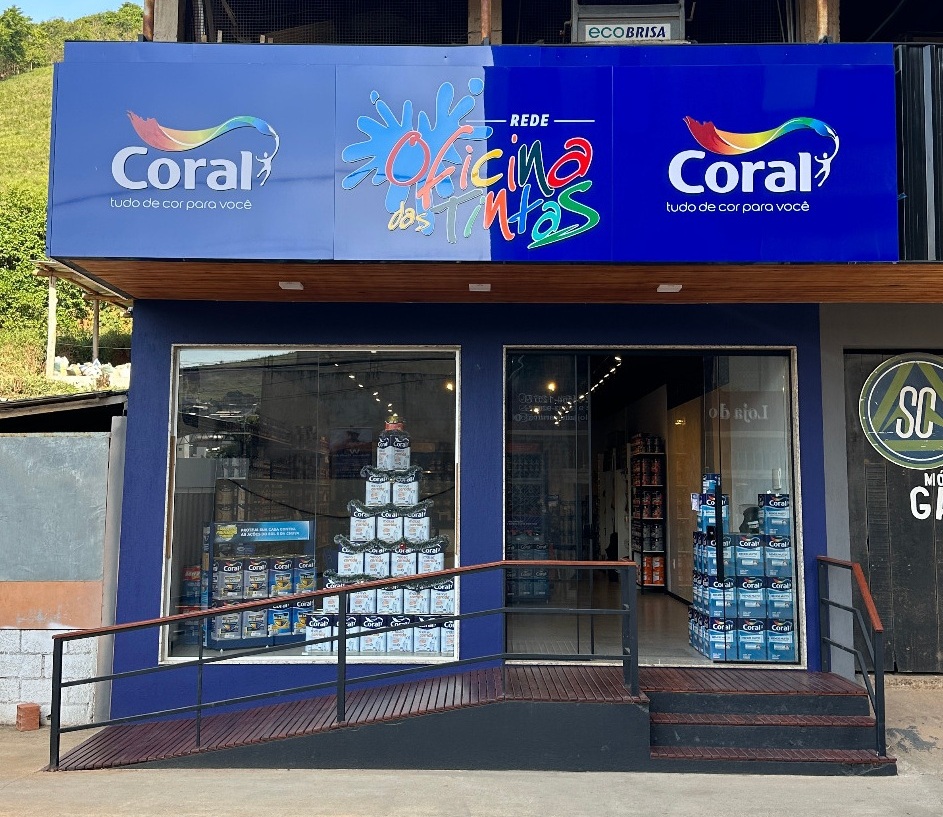 Fachada da loja Ervália