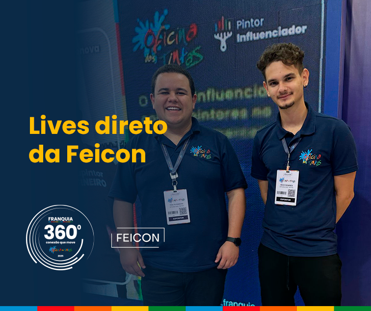 Lives da Oficina das Tintas levam os bastidores da Feicon 2025 para os seguidores