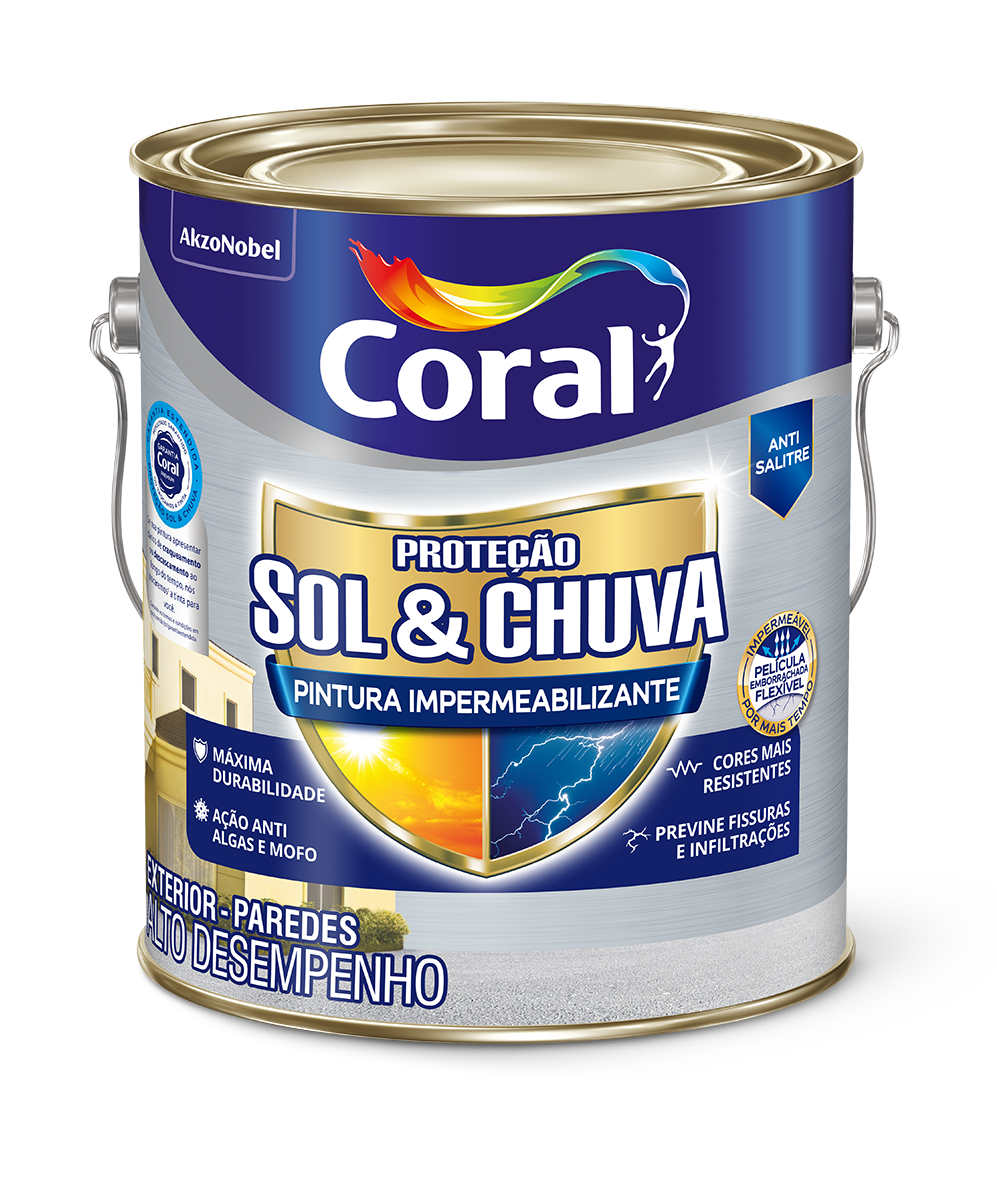 Coral Sol & Chuva Pintura Impermeabilizante
